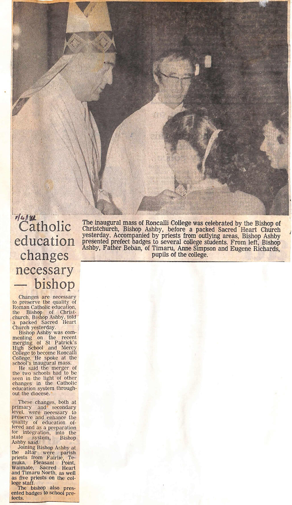 Catholic education changes necessary - bishop