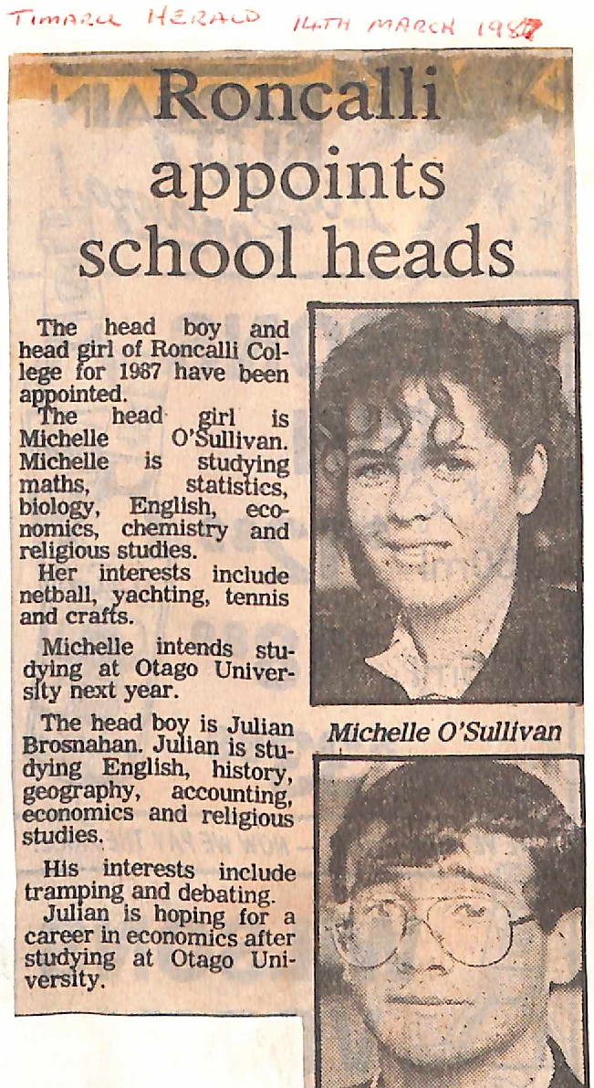 Roncalli appoints school heads