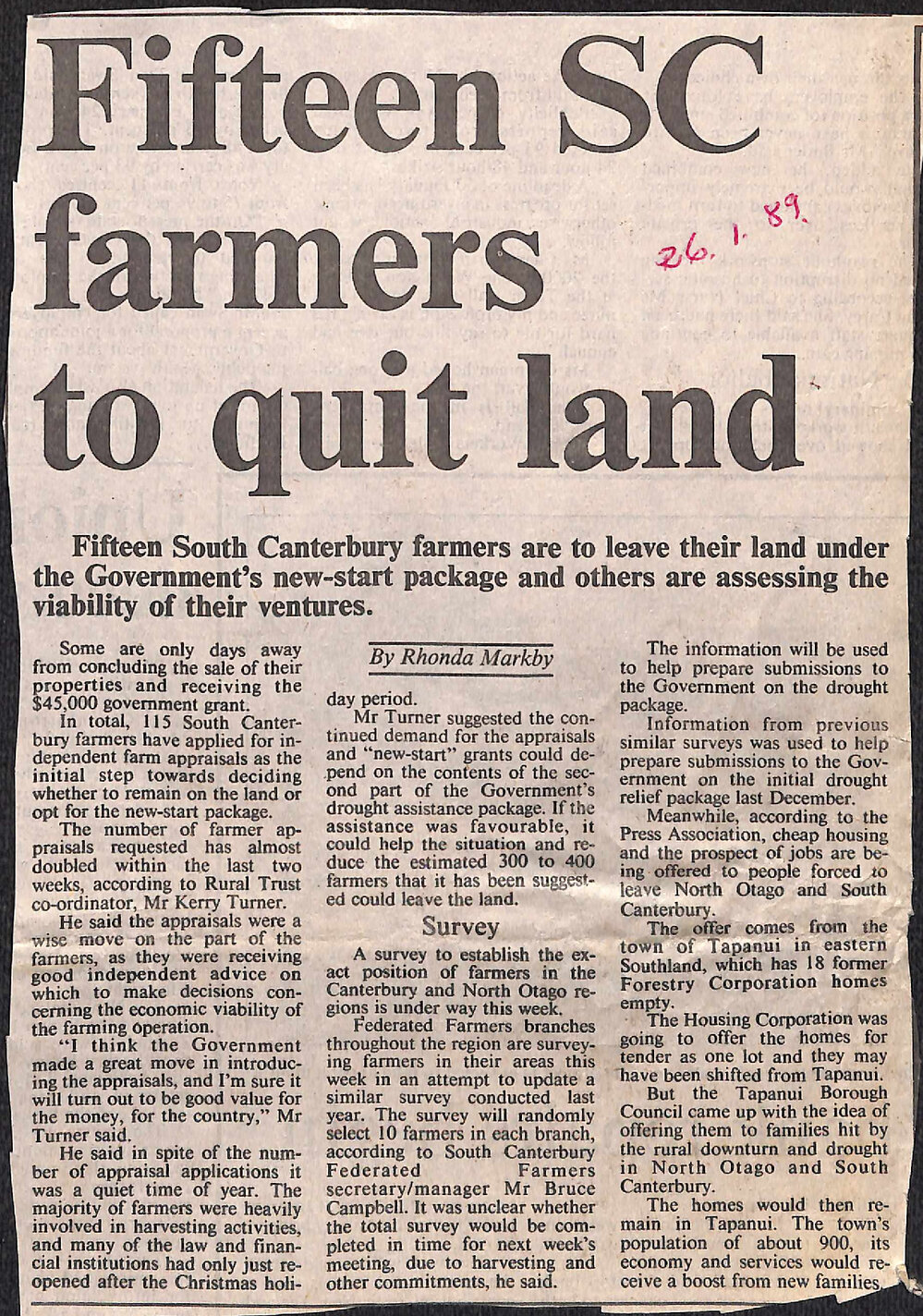 Fifteen SC farmers to quit land