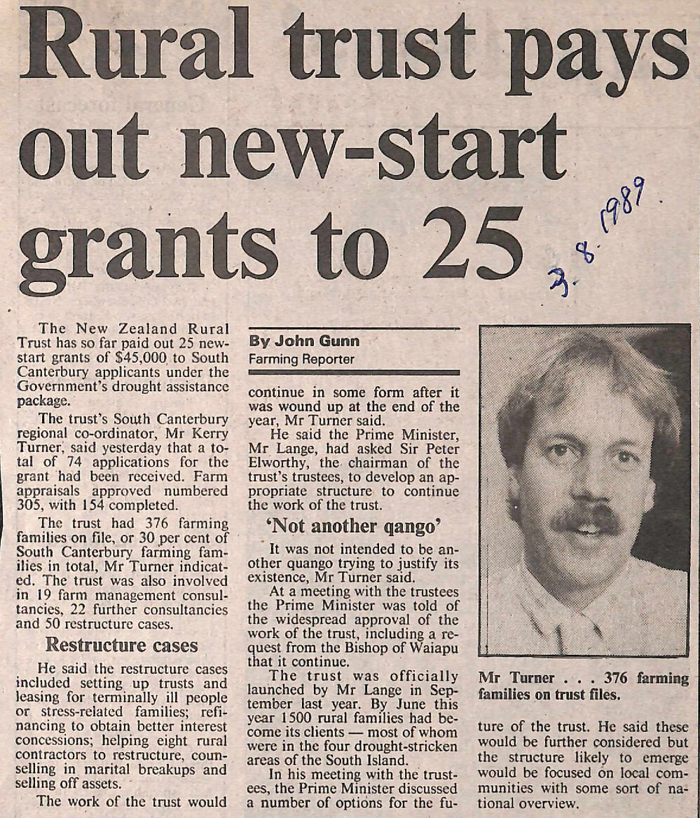 Rural trust pays out new-start grants to 25