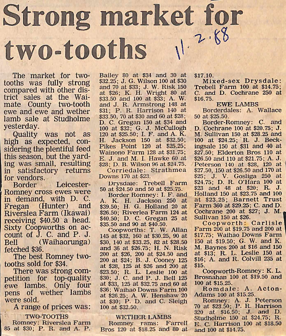 Strong market for two-tooths