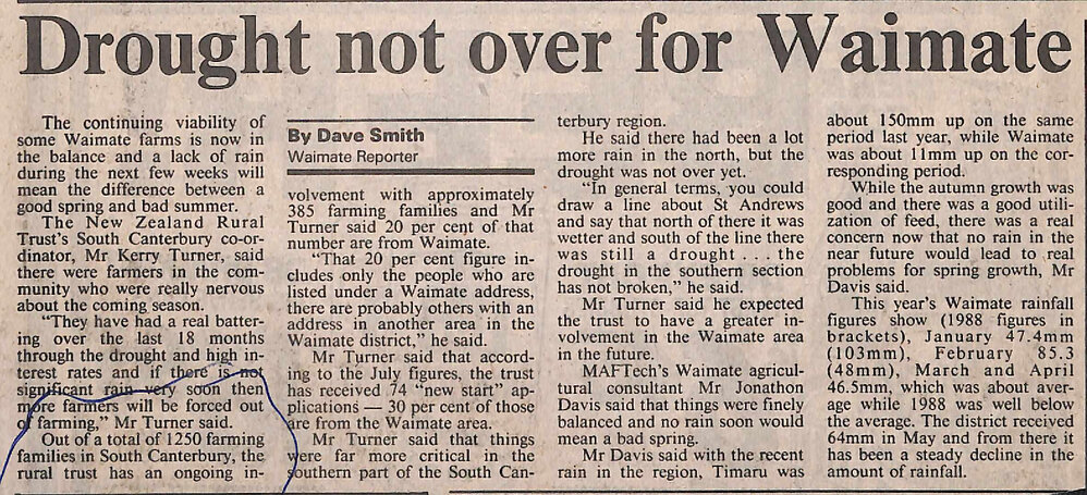 Drought not over for Waimate