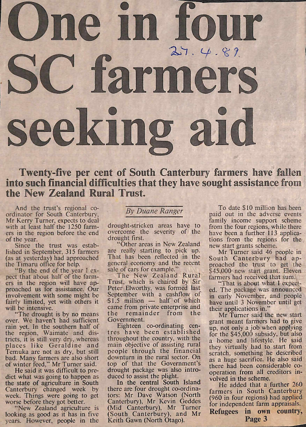 One in four SC farmers seeking aid