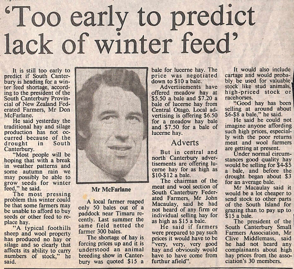  'Too early to predict lack of winter feed'