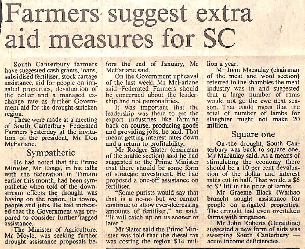 Farmers suggest extra aid measures for SC