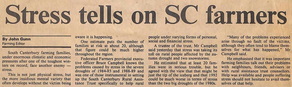 Stress tells on SC farmers