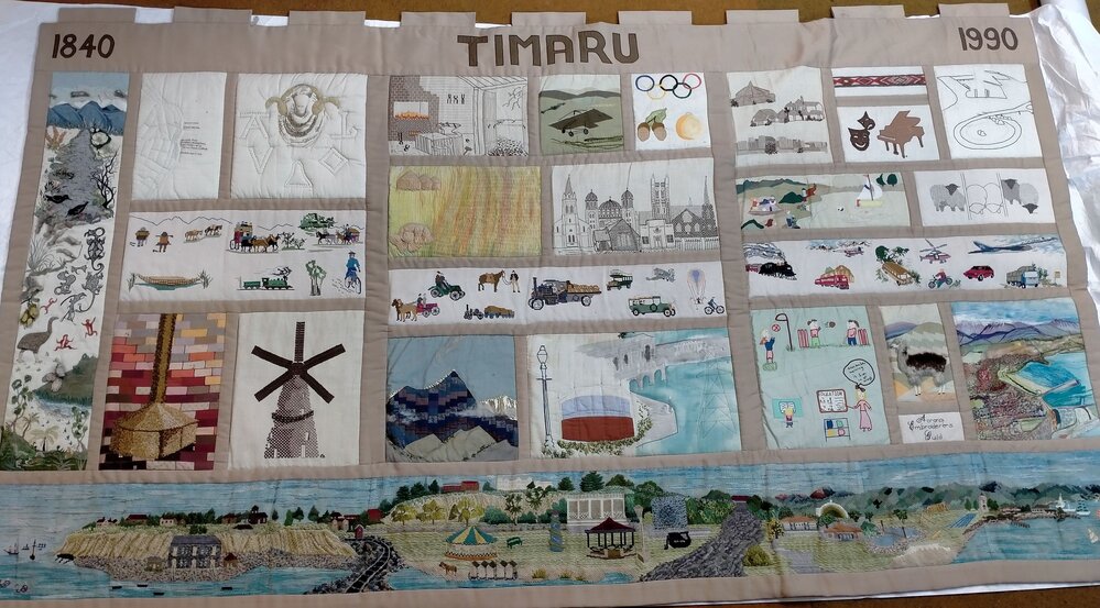 Aorangi Embroiderer's Guild 1990 Wall Hanging