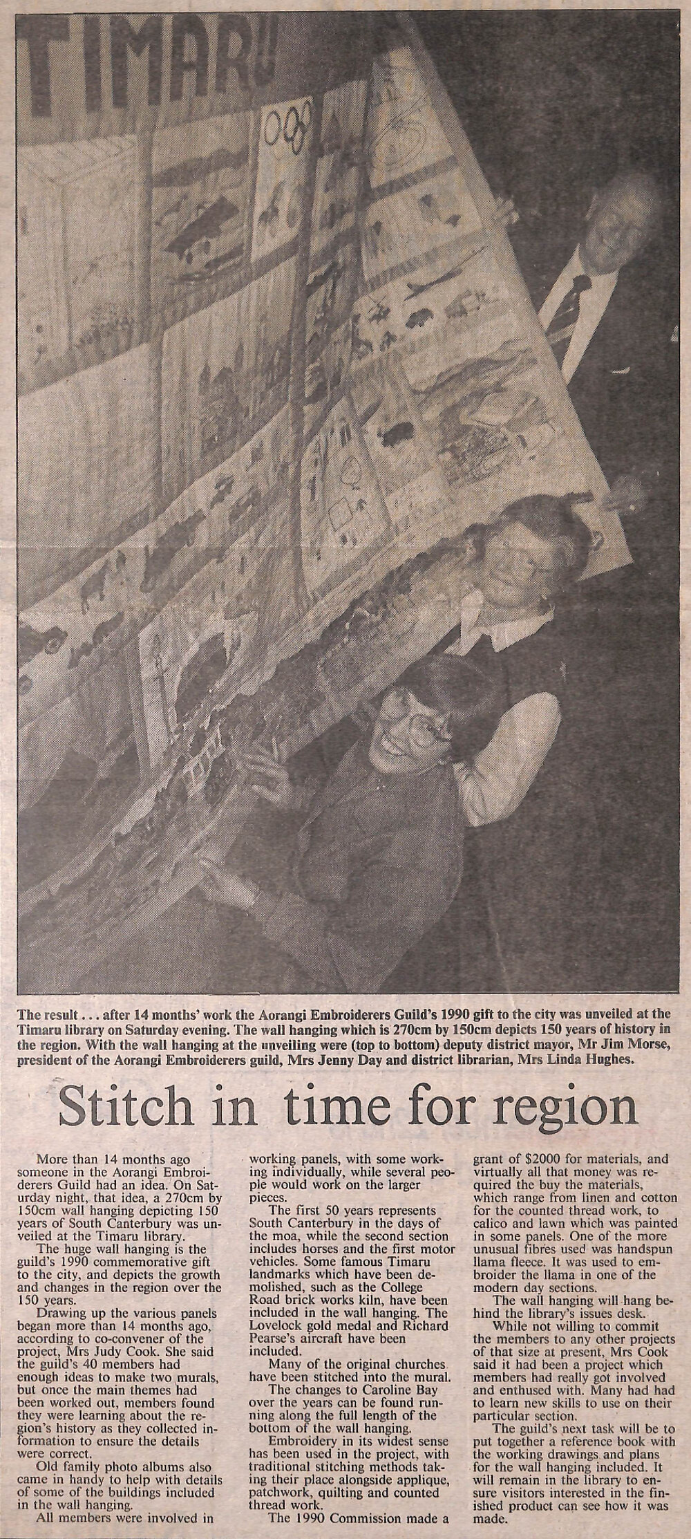 Stitch in time for region