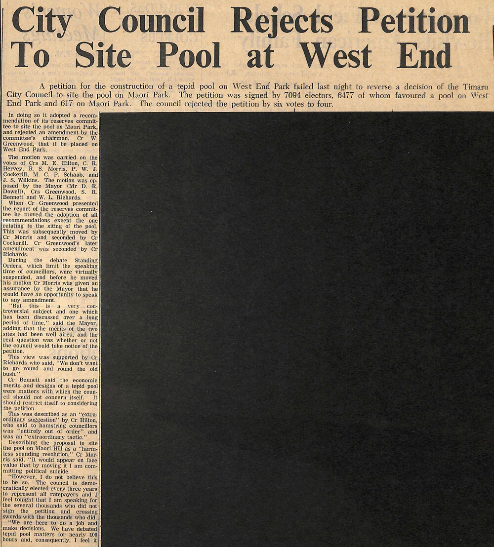 City Council Rejects Petition To Site Pool at West End