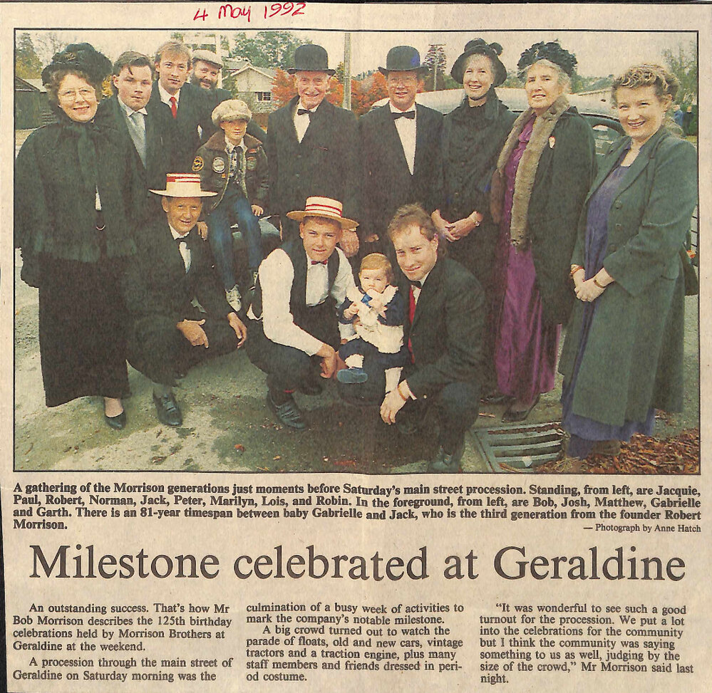 Milestone celebrated at Geraldine