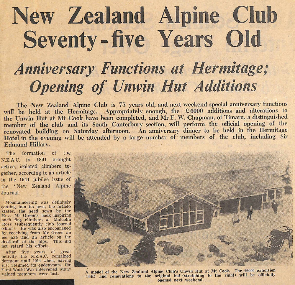 New Zealand Alpine Club Seventy-five Years Old