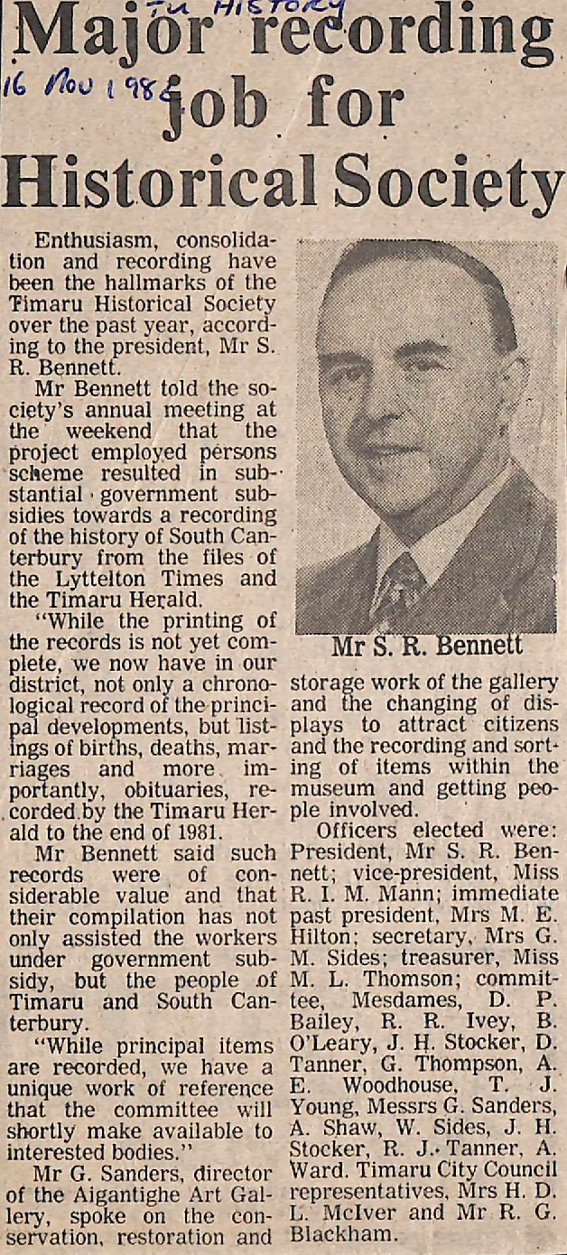 Major recording job for Historical Society