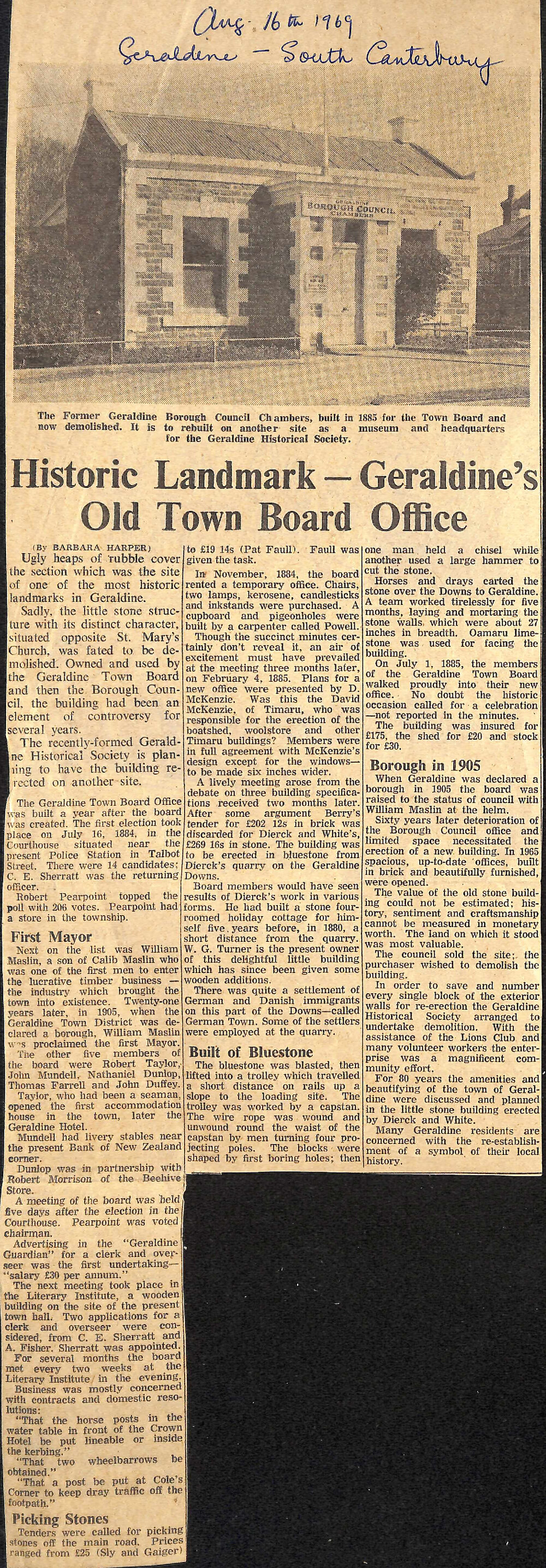 Historic Landmark - Geraldine's Old Town Board Office