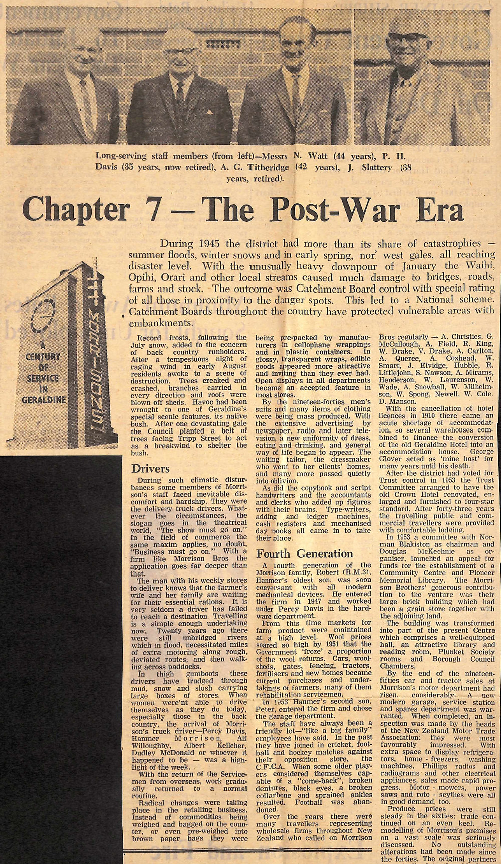 A Century With Morrison's of Geraldine: Chapter 7 - The Post-War Era