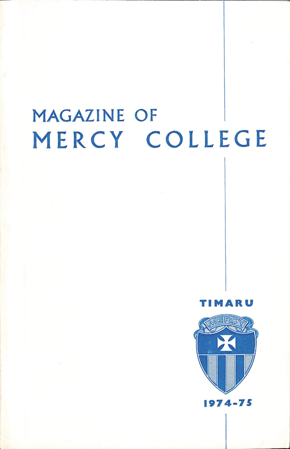 Magazine of Mercy College 1974-1975