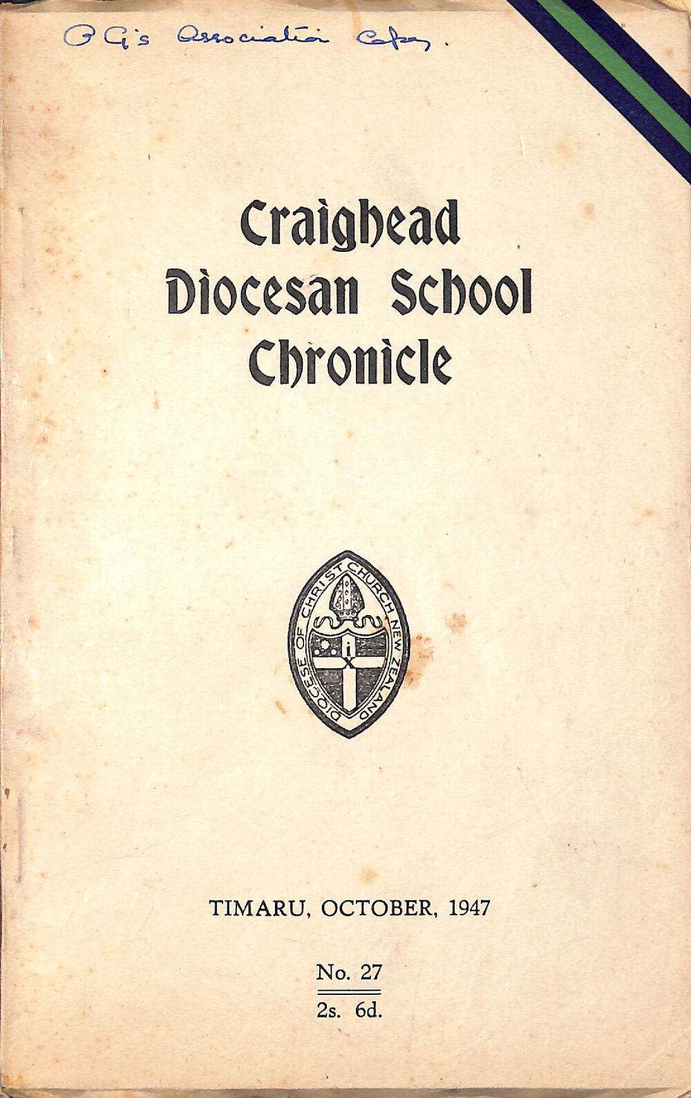 Craighead Diocesan School Chronicle no. 27 1947