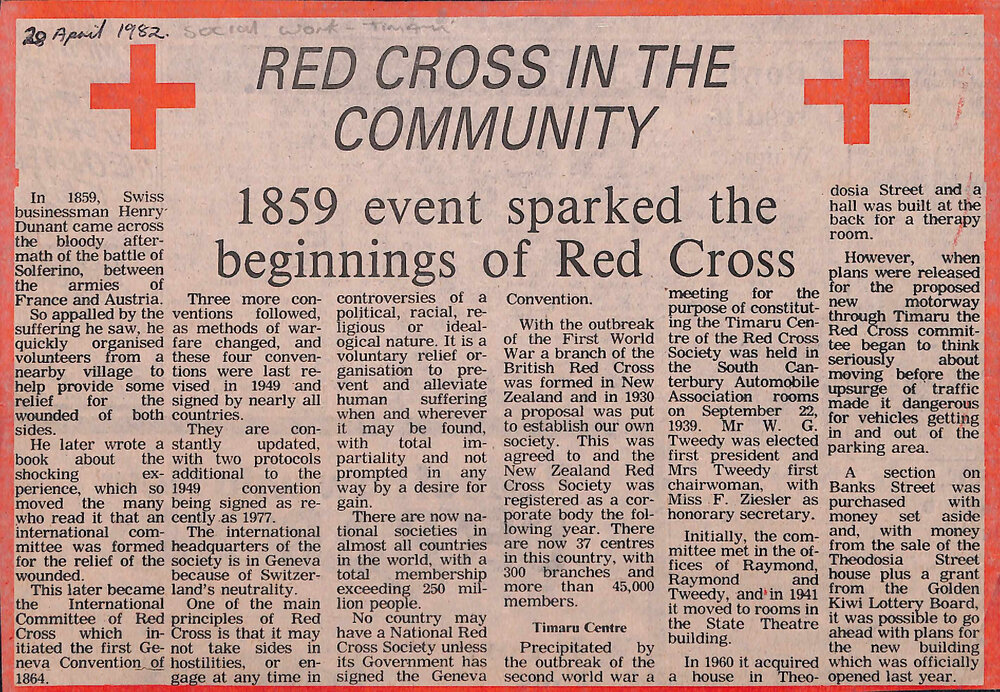 Red Cross in the community: 1859 event sparked the beginnings of the Red Cross