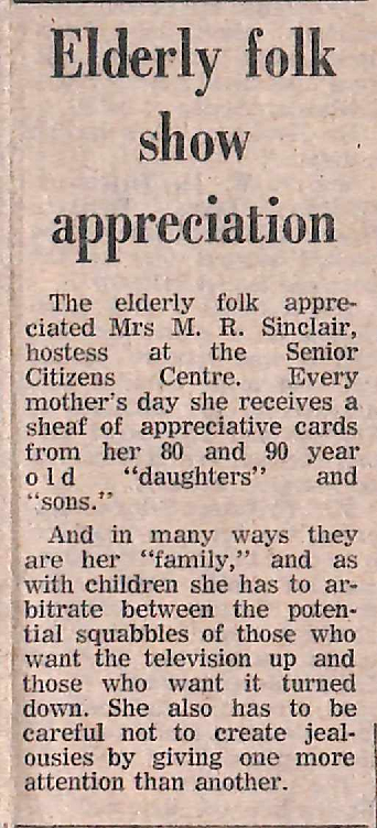 Elderly folk show appreciation