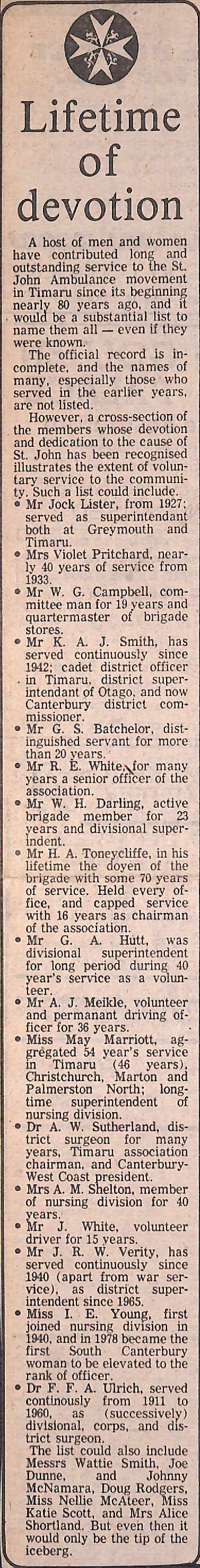 Lifetime of devotion