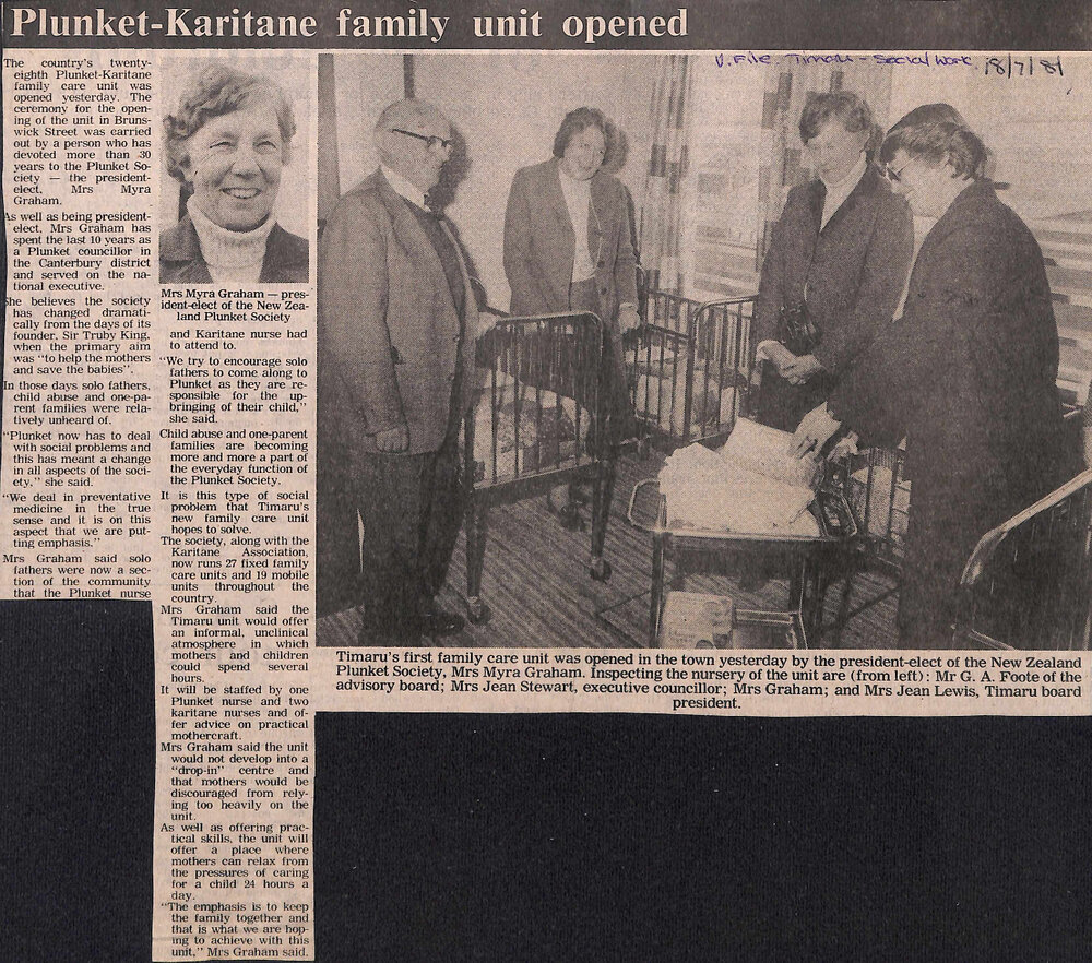 Plunket-Karitane family unit opened