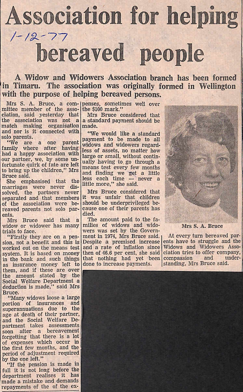 Association for helping bereaved people