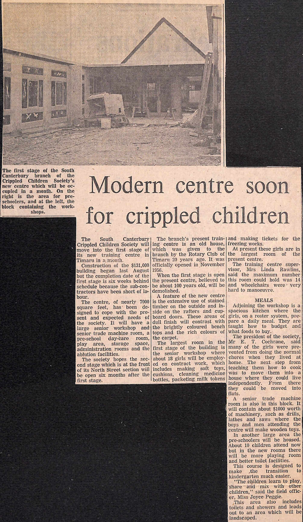 Modern centre soon for crippled children