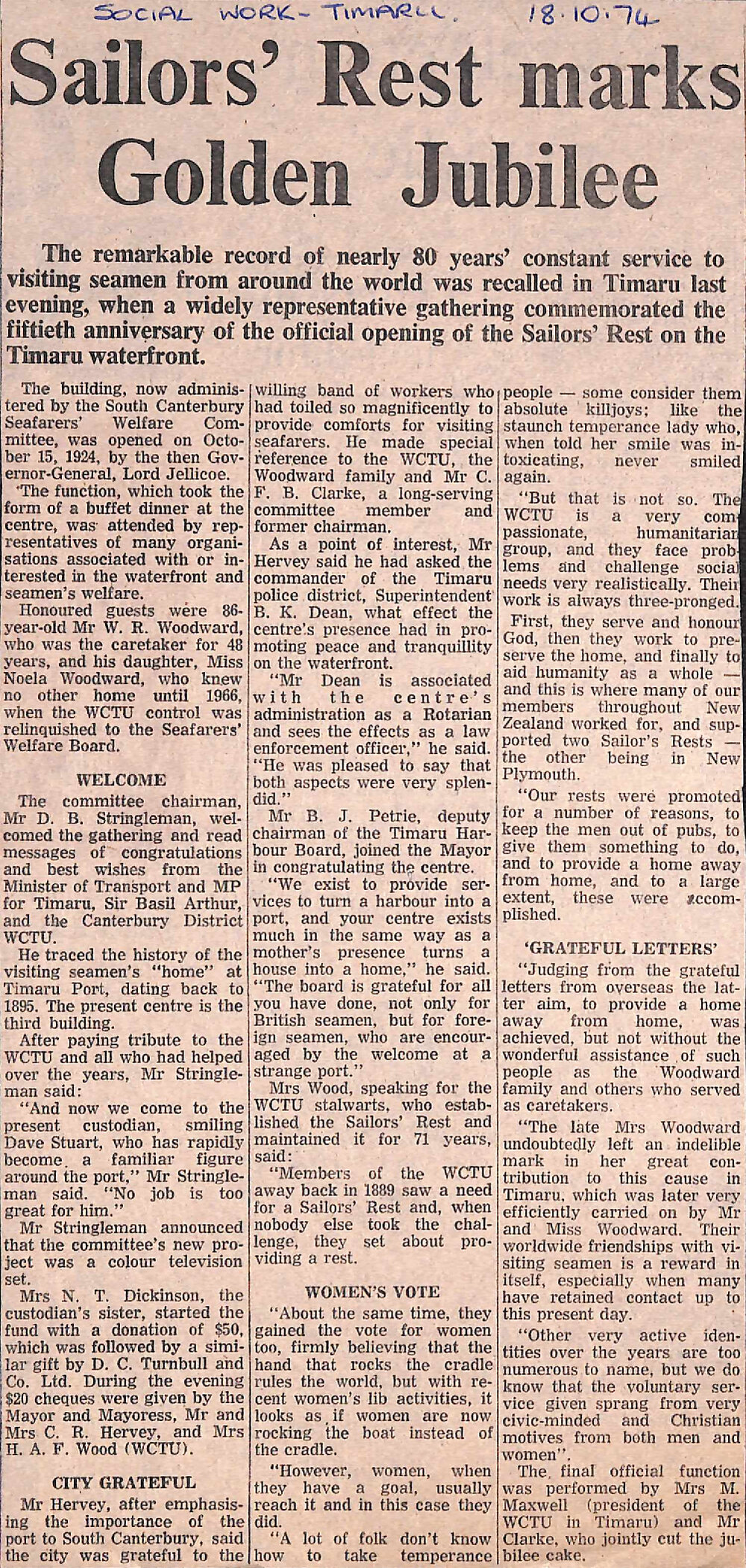 Sailors' Rest marks Golden Jubilee