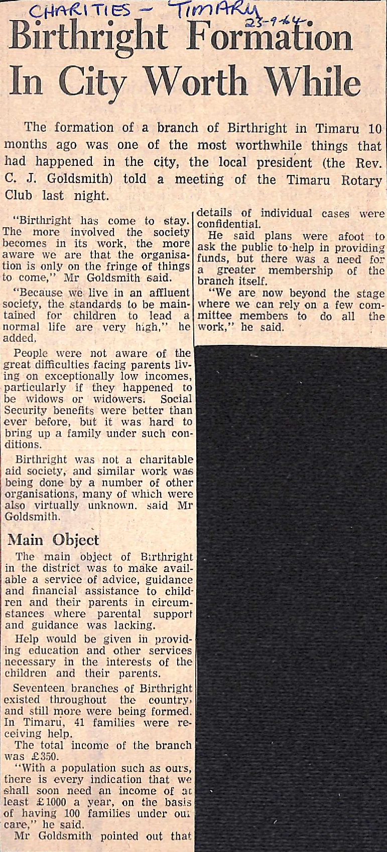 Birthright Formation In City Worth While