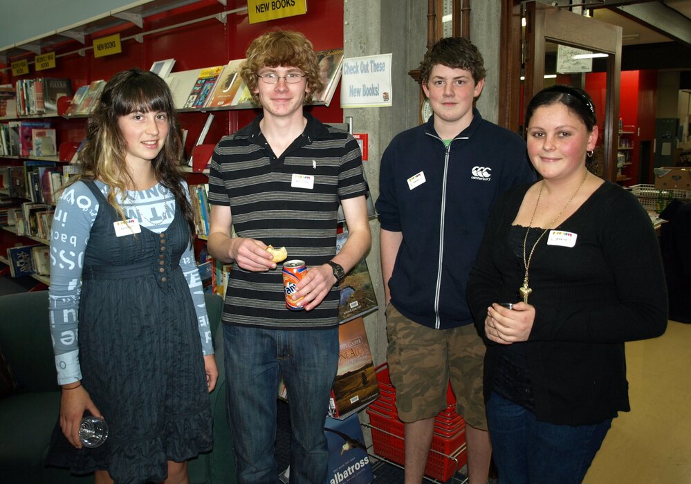 Library staff members at the reunion