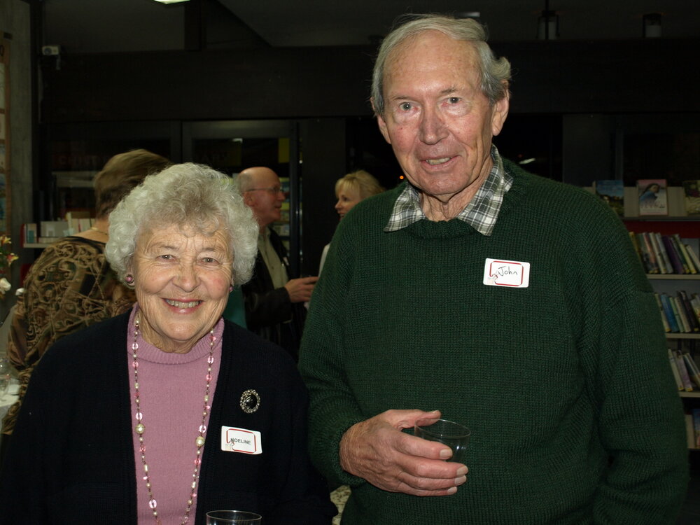 Library staff members at the reunion