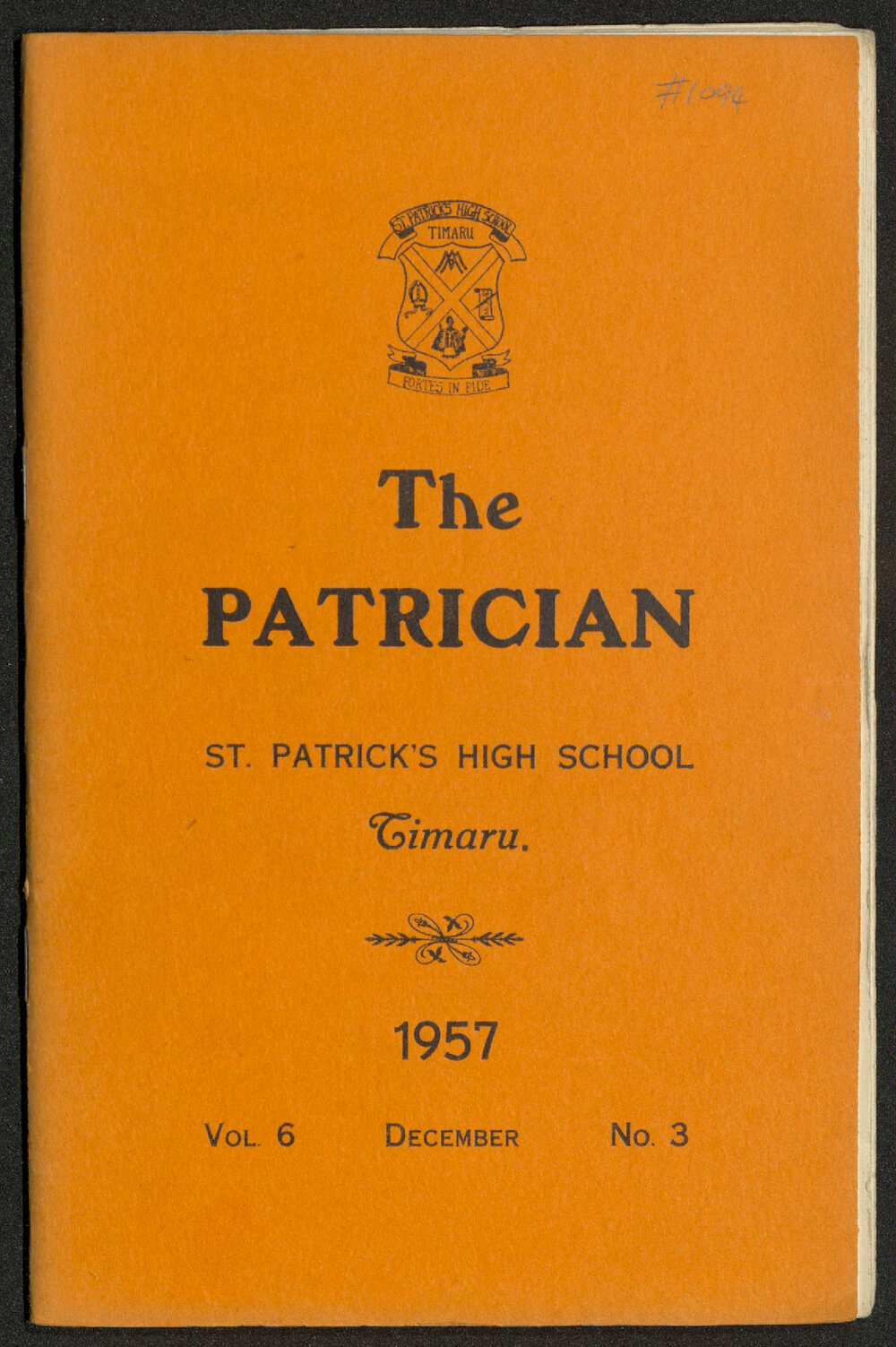 The Patrician: St Patrick's High School Timaru 1957 Vol. 6 No.3