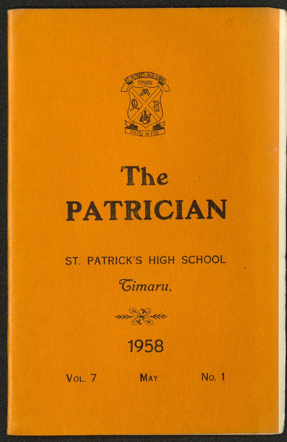 The Patrician: St Patrick's High School Timaru 1958 Vol. 7 No.1
