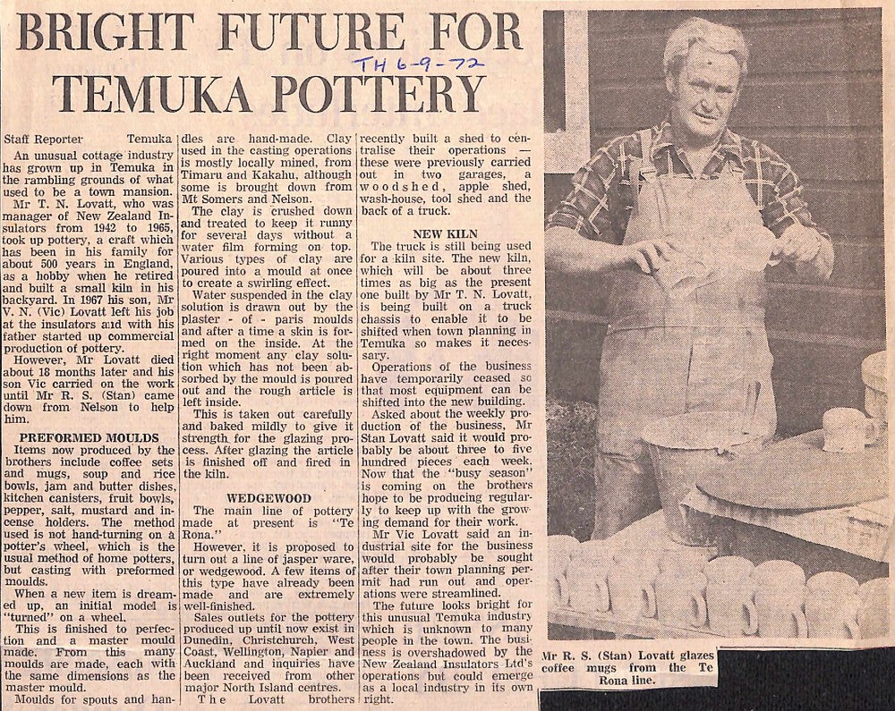 Bright future for Temuka Pottery