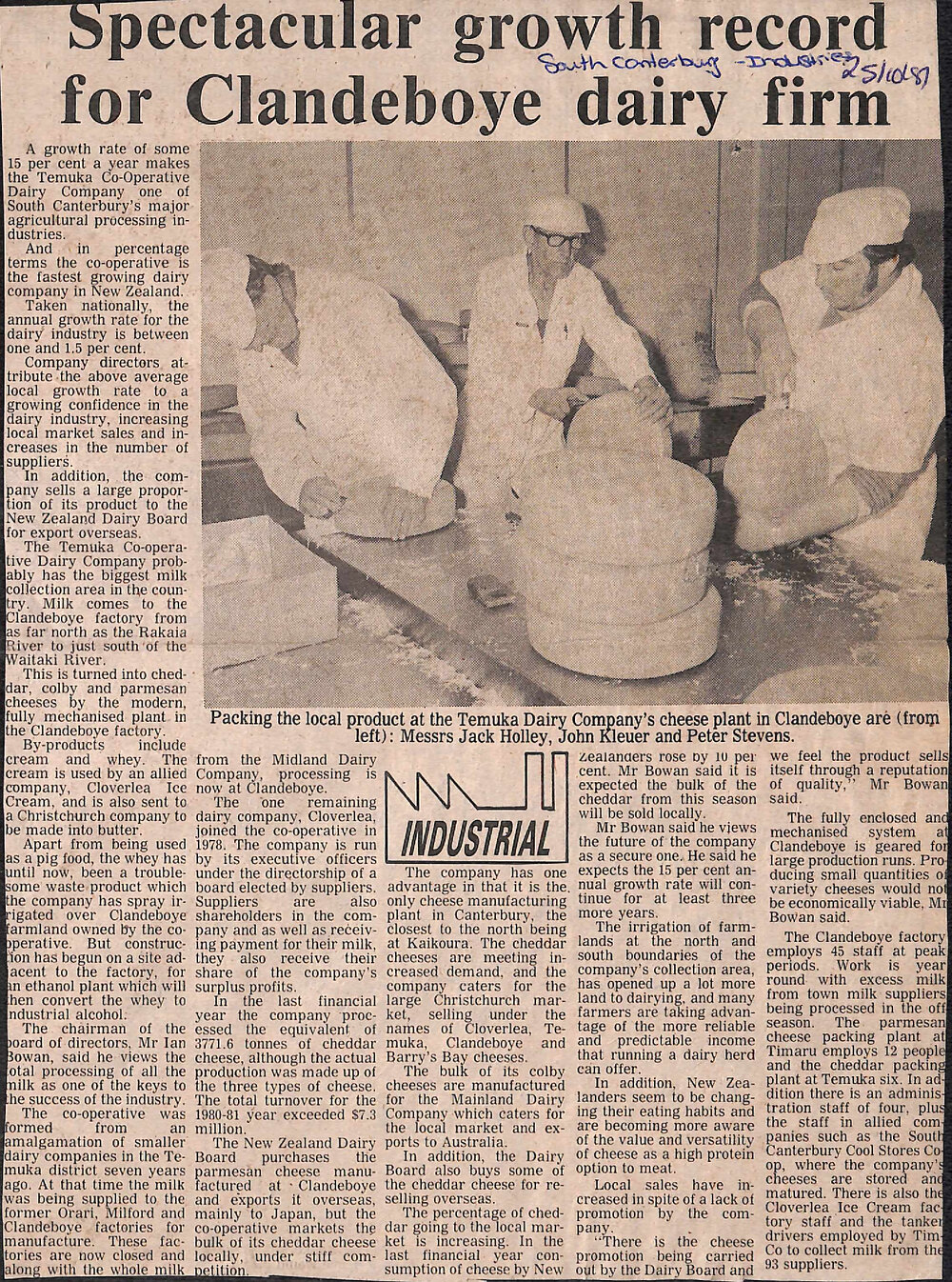 Spectacular growth record for Clandeboye dairy firm