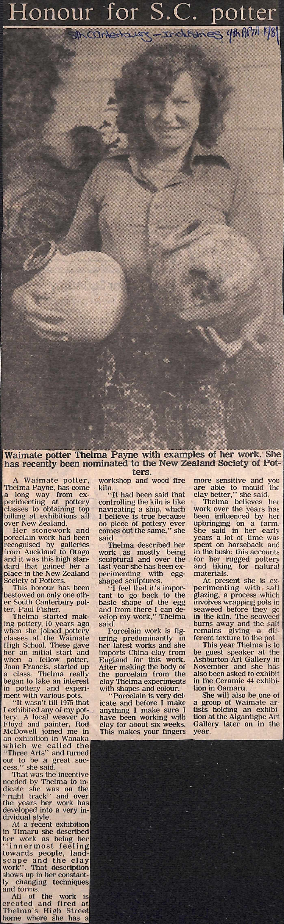 Honour for SC potter