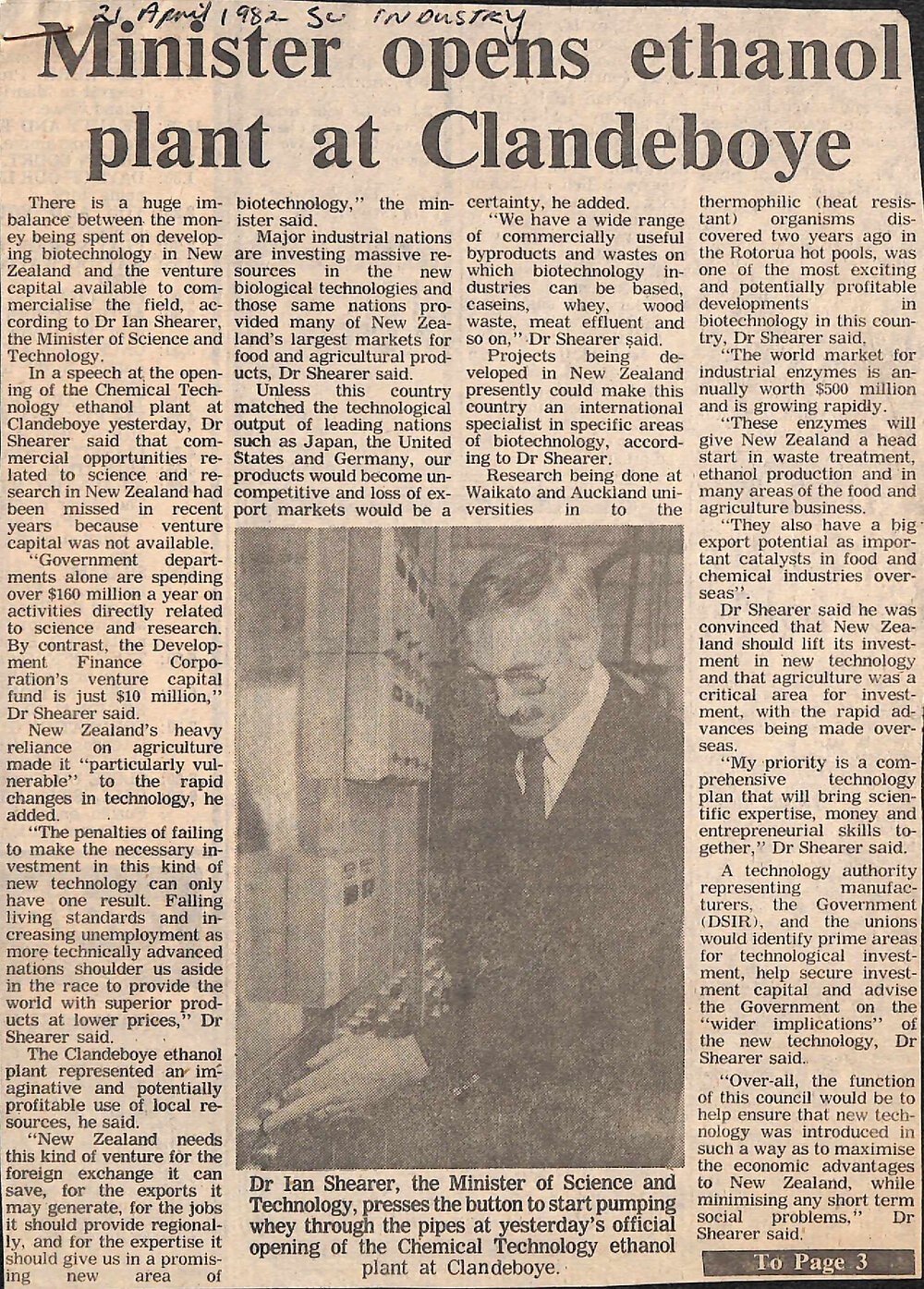 Minister opens ethanol plant at Clandeboye / Ethanol plant opening