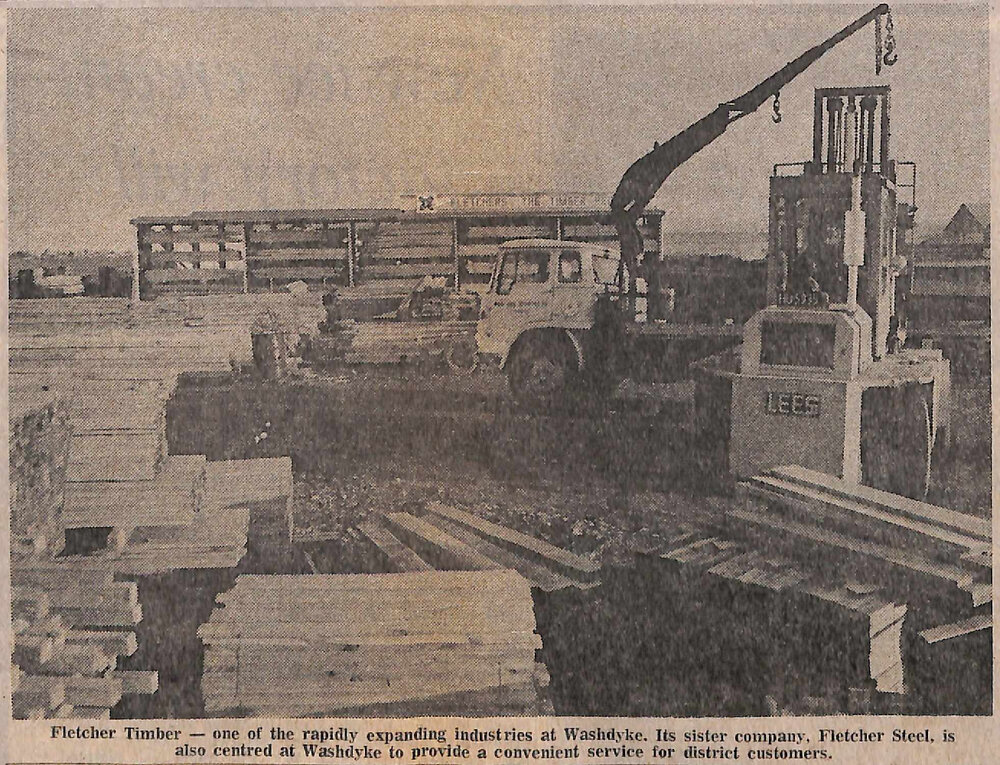 Fletcher Timber- one of the rapidly expanding industries at Washdyke