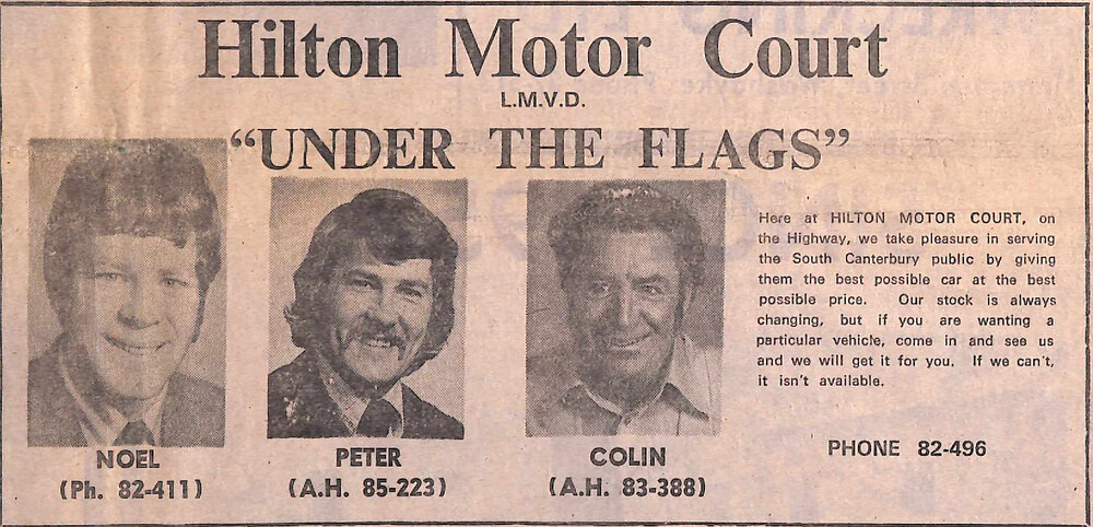 Hilton Motor Court advertisement