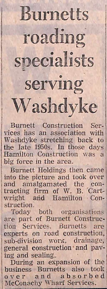 Burnetts roading specialists serving Washdyke