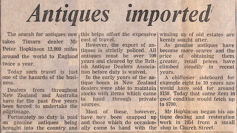 Antiques imported