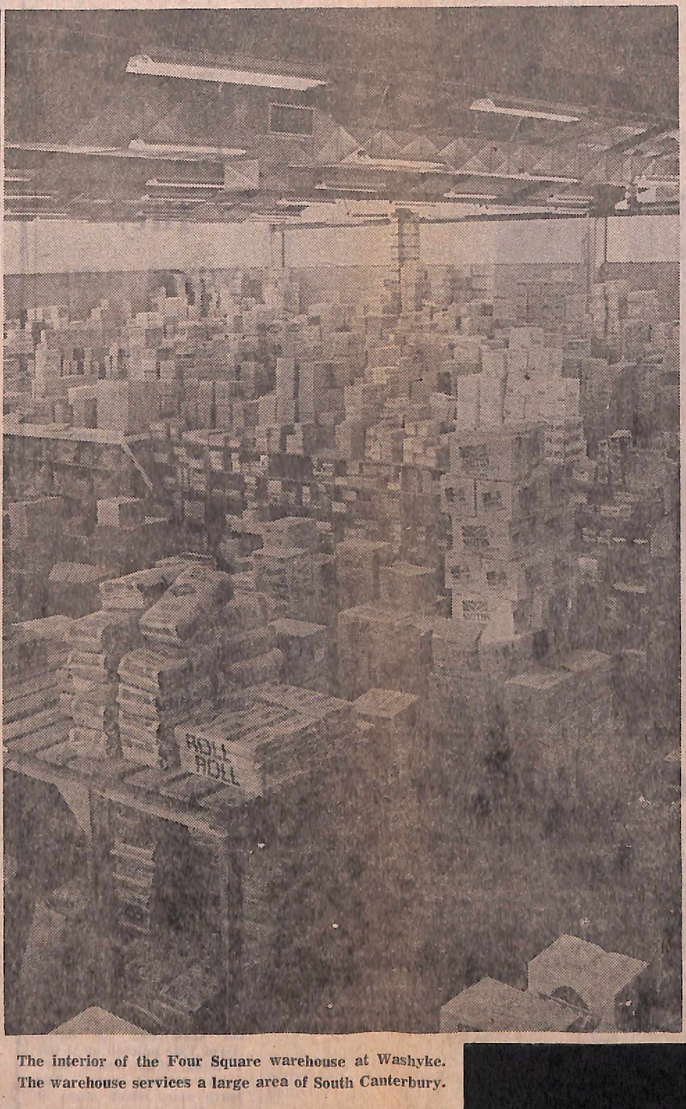 The interior of the Four Square warehouse at Washdyke