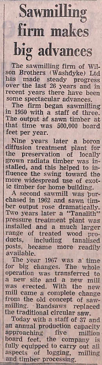 Sawmilling firm makes big advances