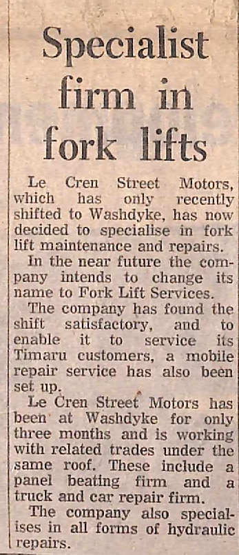 Specialist firm in forklifts