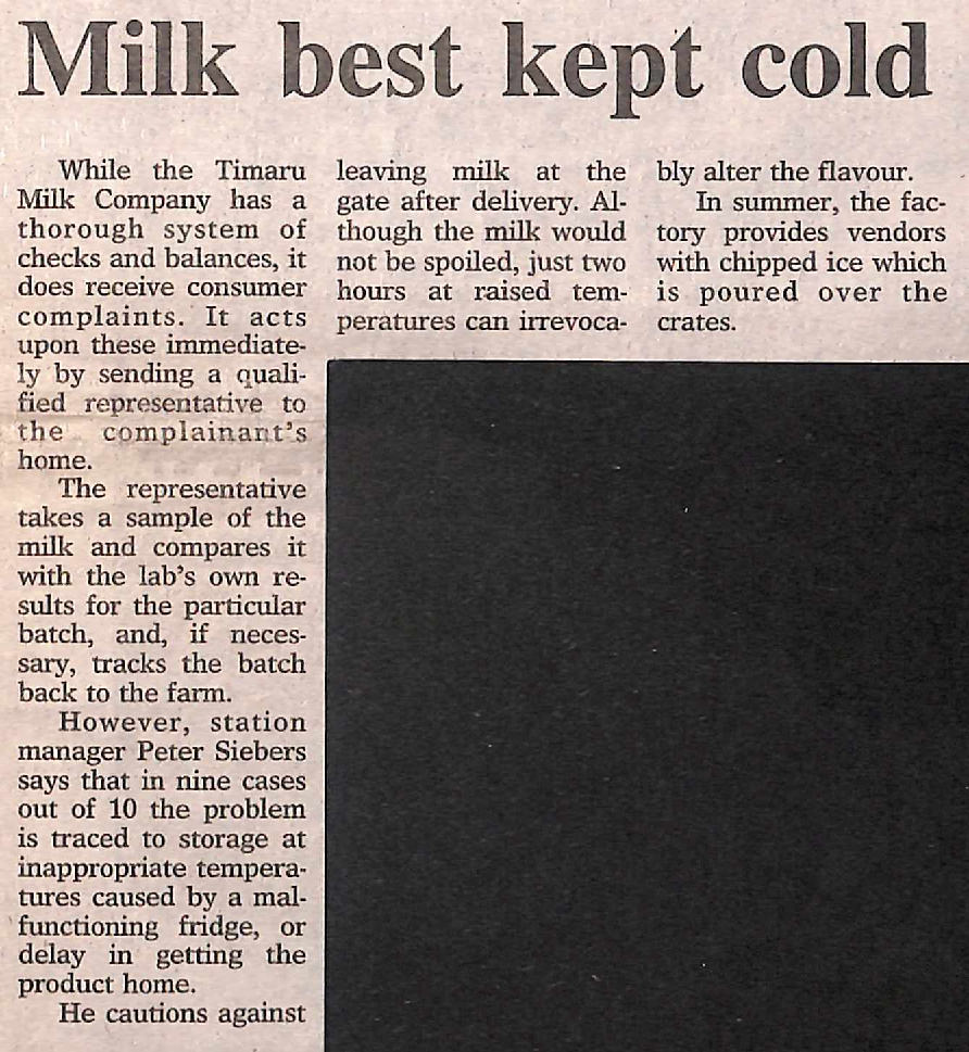 Milk best kept cold