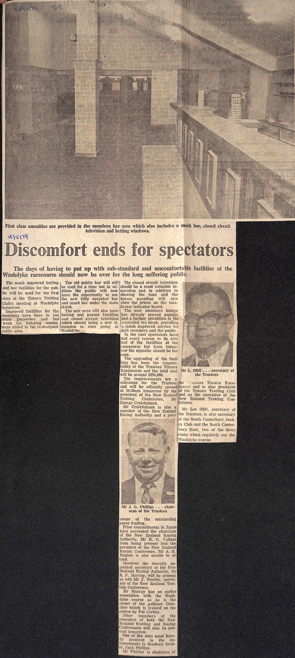 Discomfort ends for spectators