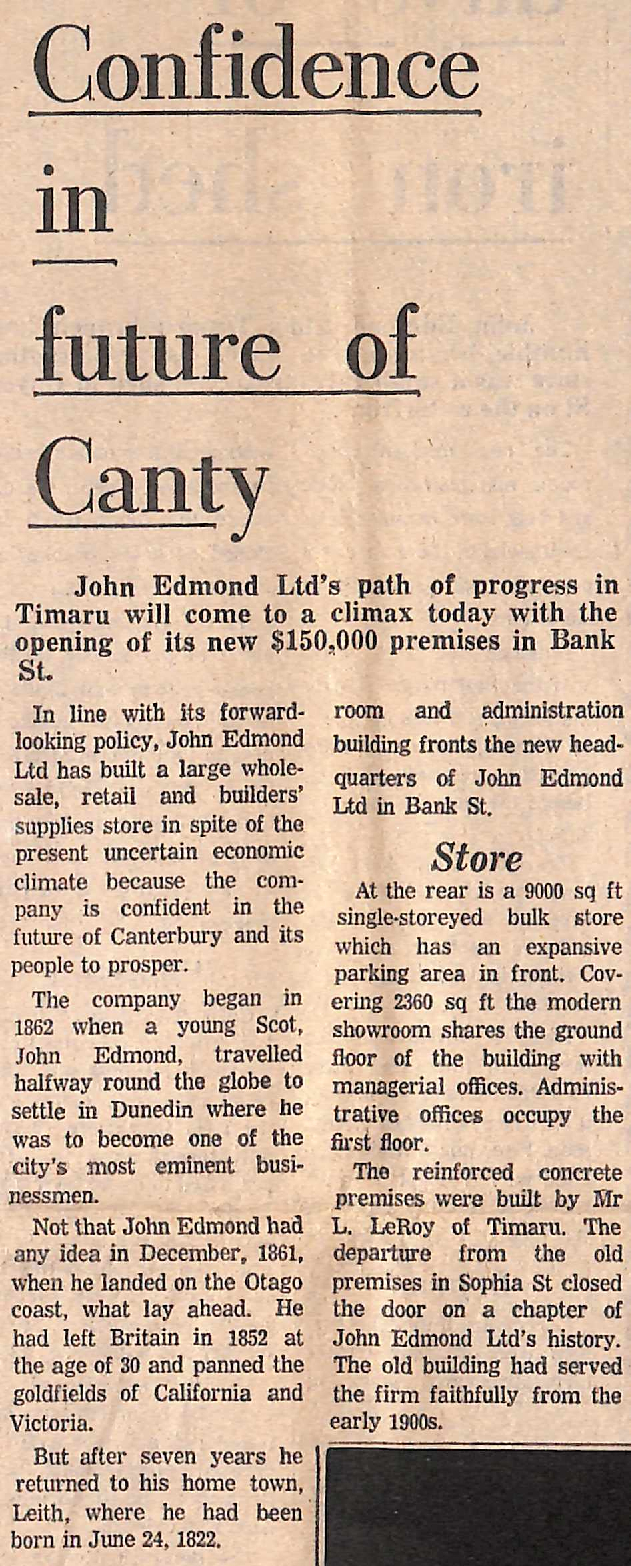 Confidence in future of Canty