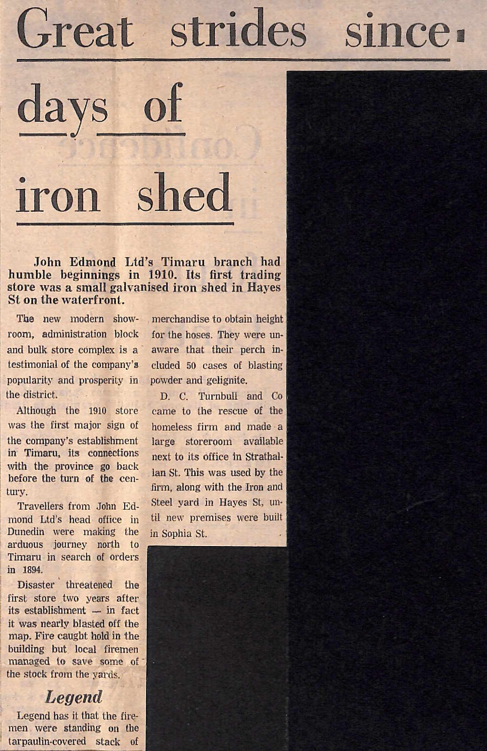 Great strides since days of iron shed