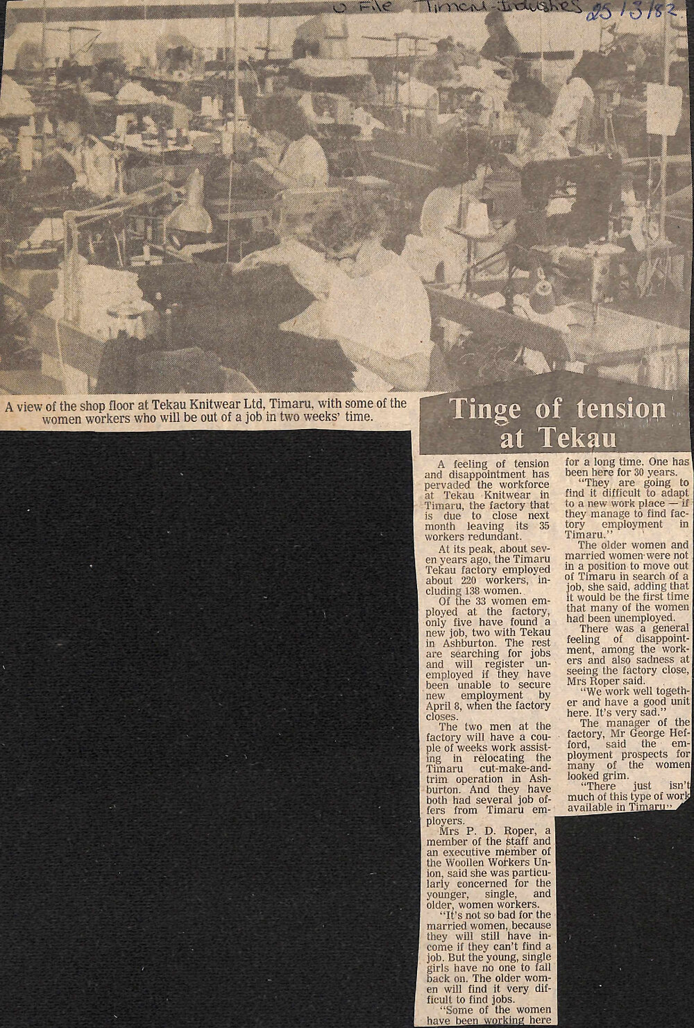 Tinge of tension at Tekau