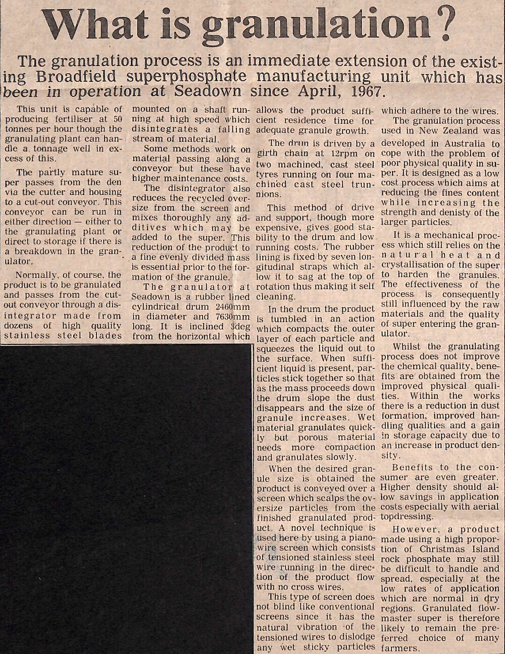 What is granulation?