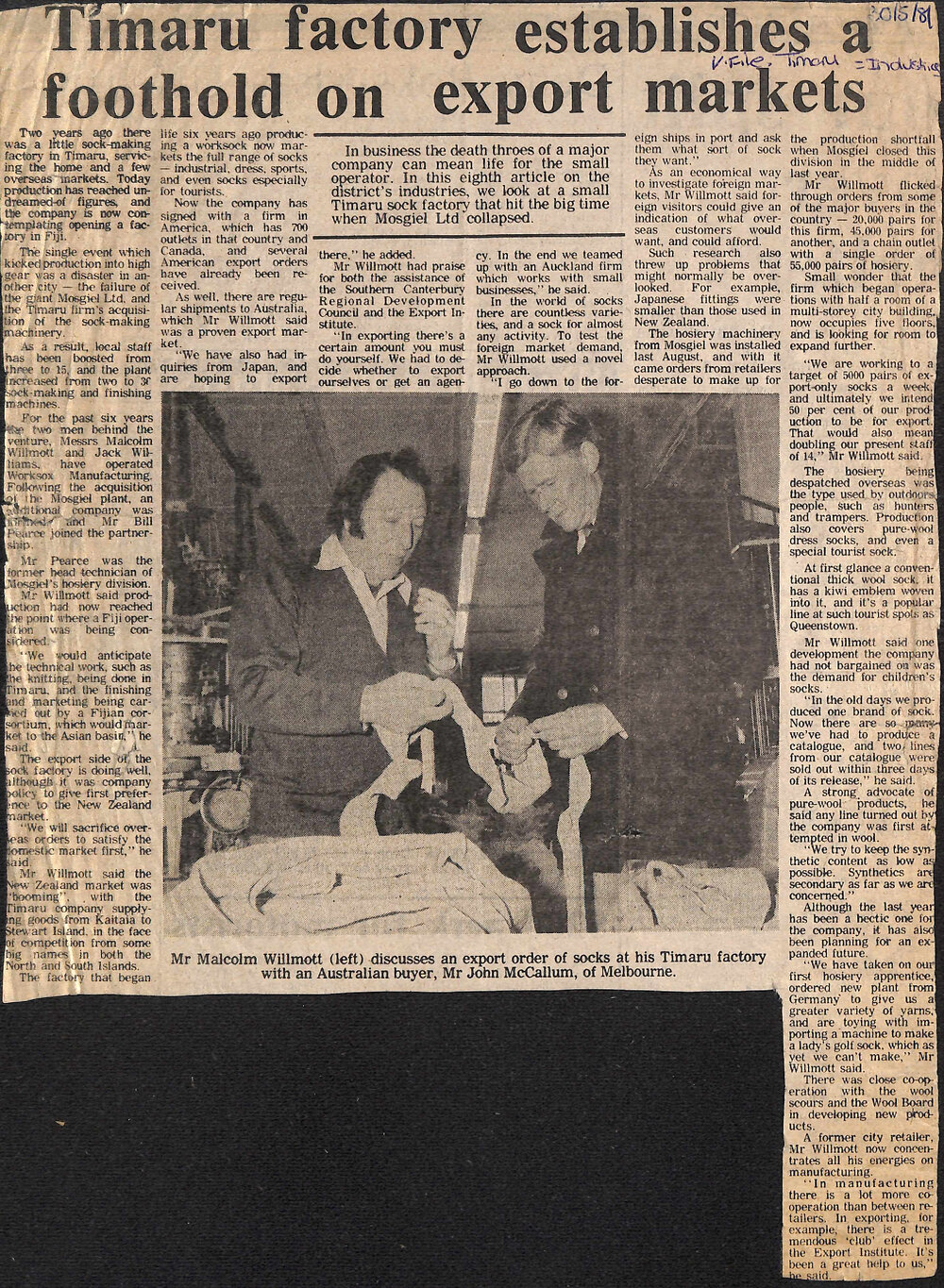 Timaru factory establishes a foothold on export markets